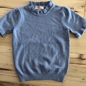 Philosophy Light Blue Ruffled Sweater